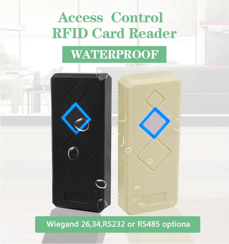 เครื่องอ่านบัตร RFID 125kHz สำหรับระบบควบคุมการเข้า-ออกที่แสดงจากมุมมองไฟแสดงสถานะ LED ที่ชัดเจนสำหรับการใช้งาน RFID การเข้าออก เครื่องอ่าน