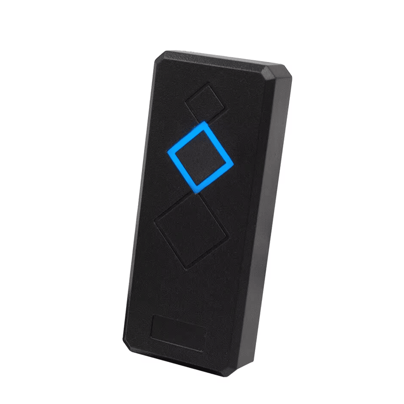 เครื่องอ่านบัตร RFID ใกล้ระยะ IP66 สำหรับเข้าใช้ แสดงมุมมองด้านหน้าอย่างชัดเจนสำหรับการใช้งานด้านเครื่องอ่านเข้าออก RFID.