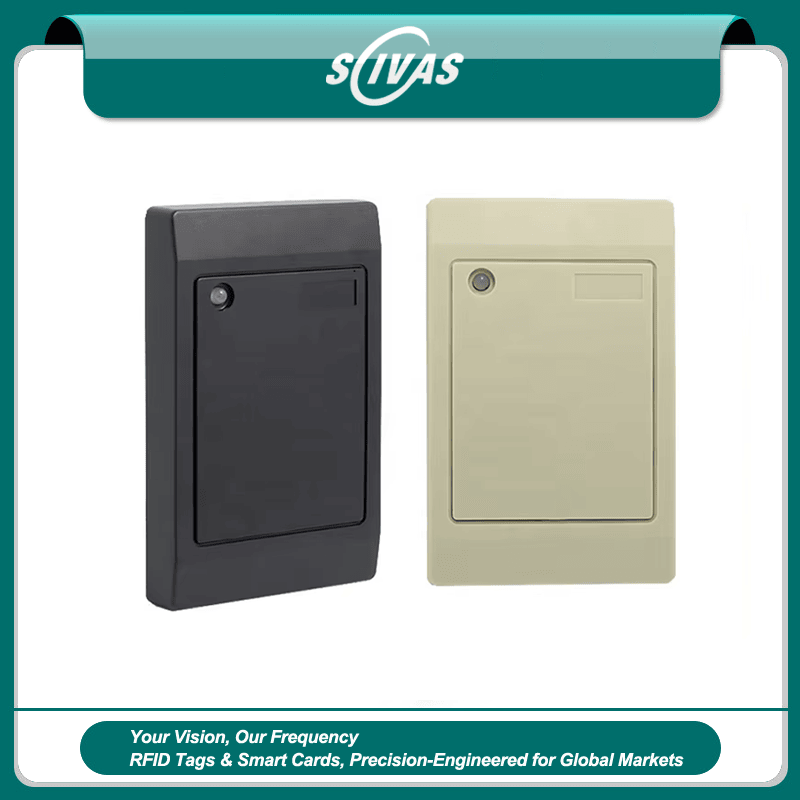 เครื่องอ่าน RFID 125KHz กันน้ำสำหรับบัตร EM ID จัดแสดงโดยเน้นการออกแบบติดผนังสำหรับโครงการเครื่องอ่านเข้าออก RFID.