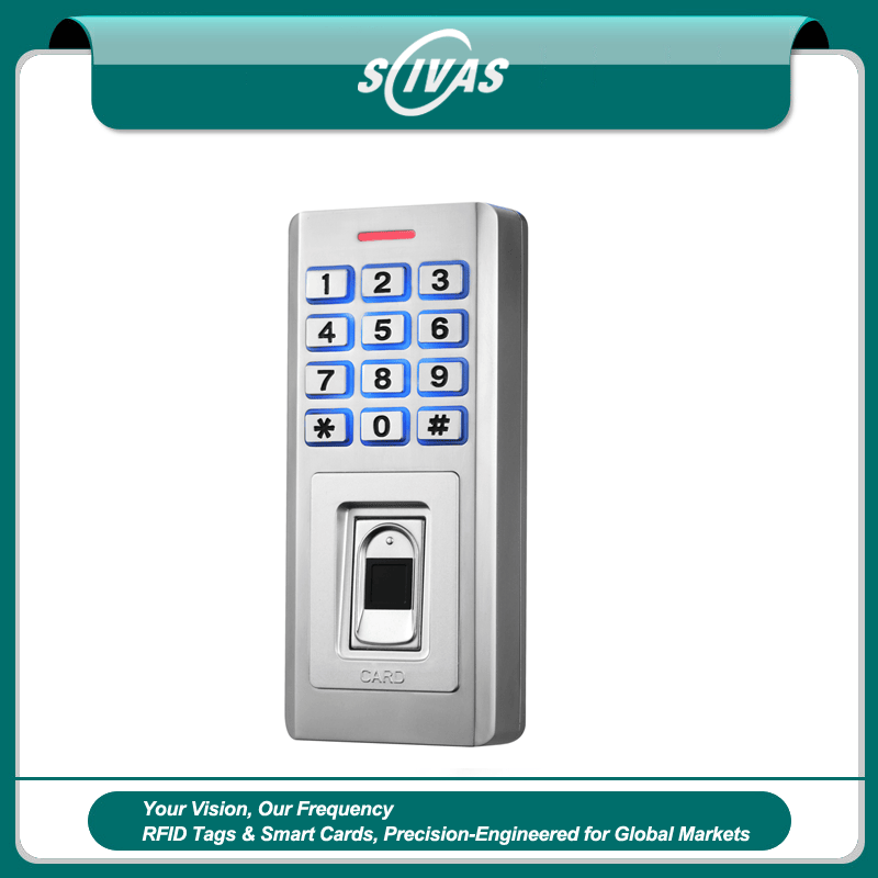 เทอร์มินัล RFID ลายนิ้วมือ IP68 พร้อมรีเลย์ล็อกจัดแสดงโดยเน้นตัวเรือนกันน้ำสำหรับโครงการเทอร์มินัลควบคุมประตูแบบไบโอเมตริก.