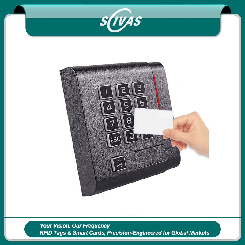 เครื่องอ่านแป้นกด RFID สองความถี่สำหรับประตู