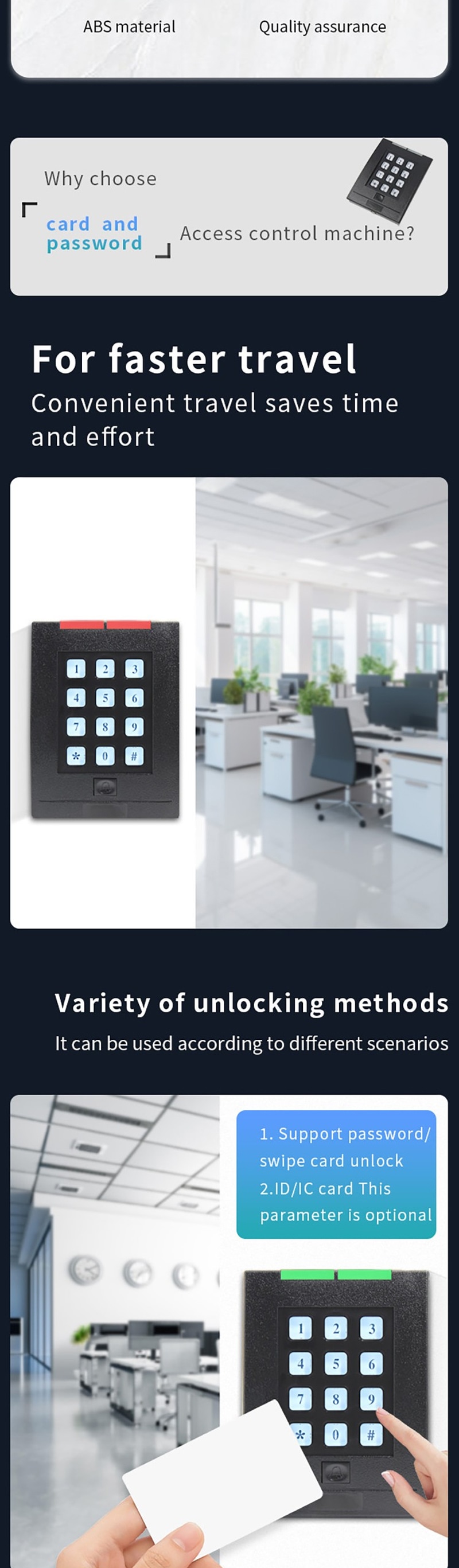 ภาพนี้เน้นรายละเอียดชิปของเครื่องควบคุมการเข้าออกแบบสแตนด์อโลน RFID พร้อมคีย์แพด สำหรับการใช้งานเครื่องควบคุมการเข้าออกแบบมีคีย์แพด