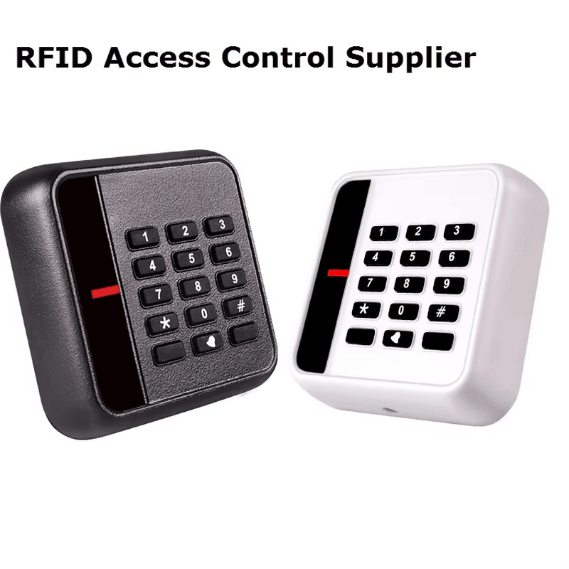 เครื่องอ่านบัตร RFID สำหรับควบคุมการเข้า-ออกประตู 125KHz สำหรับทางเข้าประตูที่แสดงโดยเน้นที่แผงด้านหน้าคีย์แพดสำหรับโครงการเครื่องอ่านบัตรแบบคีย์แพด
