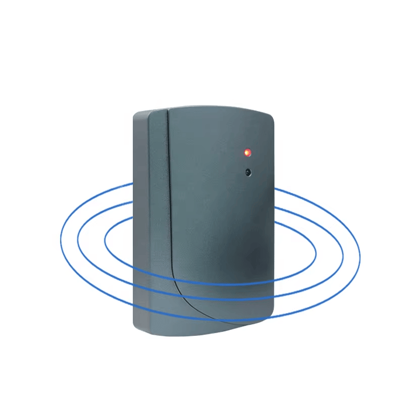 ภาพนี้เน้นตัวเรือนกันน้ำของเครื่องอ่านเข้าใช้ RFID 13.56MHz IP68 สำหรับประตูสำหรับการใช้งานด้านเครื่องอ่านเข้าออก RFID.