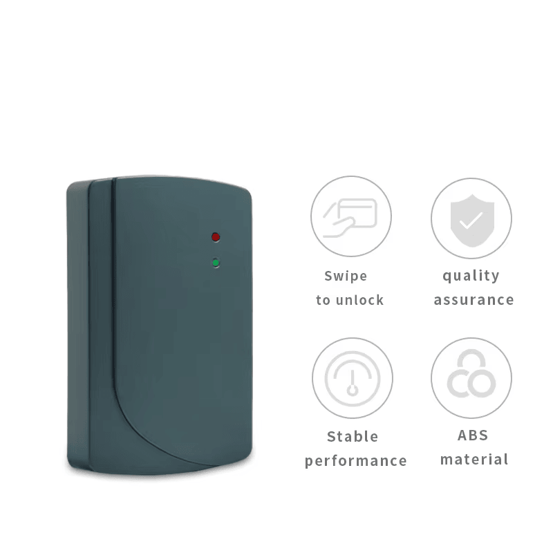 ภาพนี้เน้นขั้วต่อสายไฟของเครื่องอ่านเข้าใช้ RFID 13.56MHz IP68 สำหรับประตูสำหรับการใช้งานด้านเครื่องอ่านเข้าออก RFID.