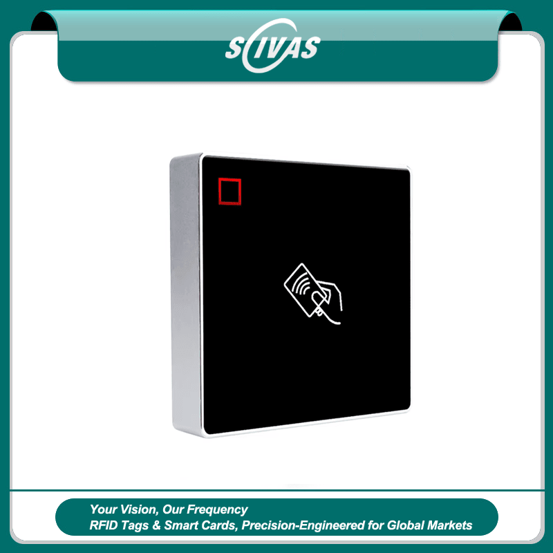 เครื่องอ่านบัตร OSDP IP65 พร้อมแป้นรหัส NFC และ AES128