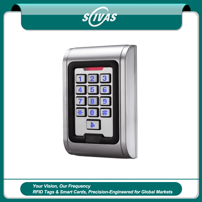 เครื่องอ่าน OSDP พร้อมคีย์แพดกันน้ำ IP68 สำหรับประตู