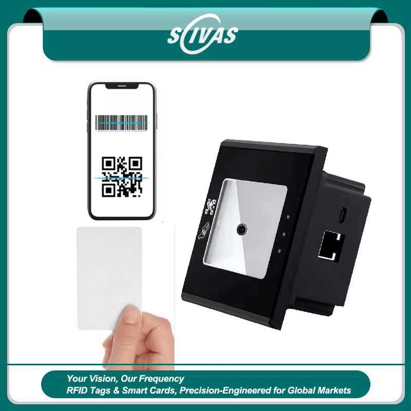 เครื่องอ่าน QR และบัตร RFID สำหรับควบคุมเข้าใช้