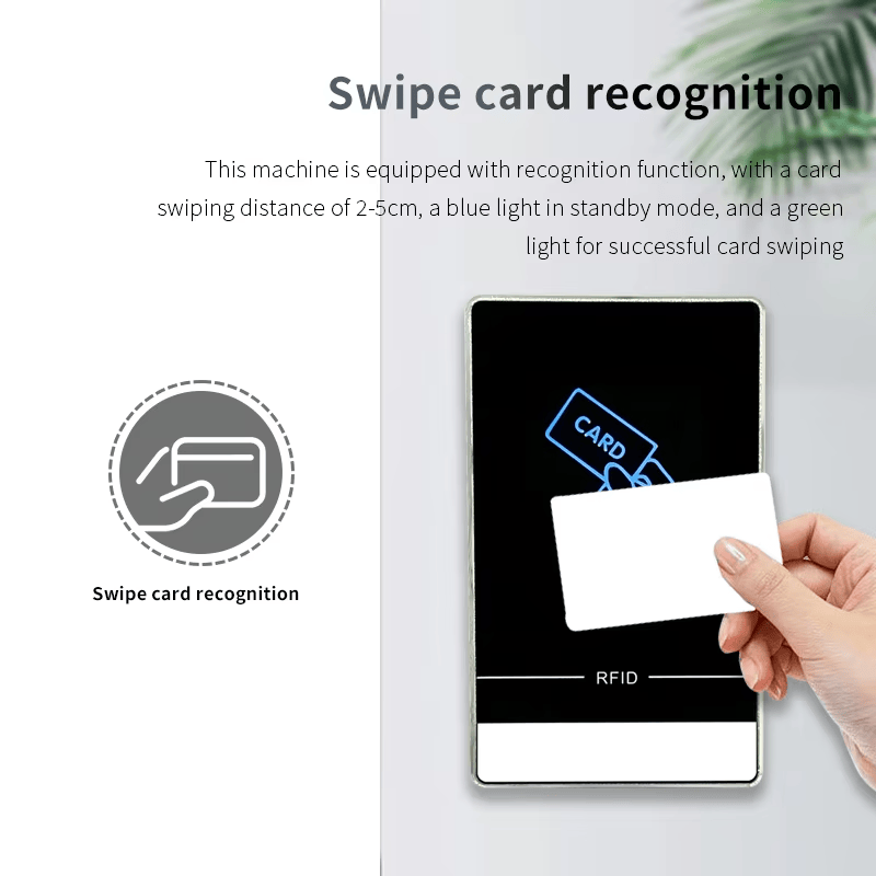 ภาพระยะใกล้ของเทอร์มินัล RFID กันน้ำ IP68 สำหรับประตูกลางแจ้ง zy-s601 โดยแสดงรูปแบบการติดตั้งบนผนัง.