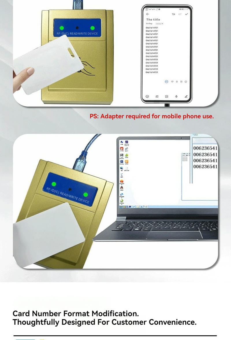 ภาพนี้แสดงให้เห็นว่าเครื่องอ่าน RFID สองความถี่ รุ่น ZY-T302 สามารถใช้งานร่วมกับระบบปฏิบัติการหลายระบบได้ รวมถึง Windows และ Linux