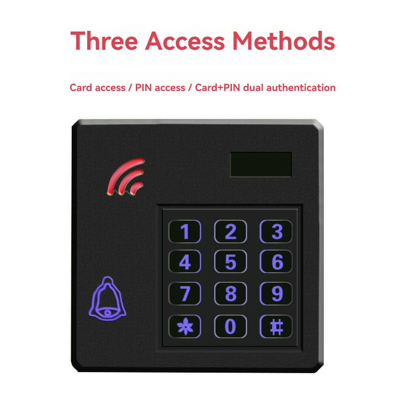 ภาพนี้แสดงเทอร์มินัลคีย์แพดกันน้ำ KT86D สำหรับควบคุมเข้าออก RFID โดยแสดงส่วนควบคุมสำหรับการใช้งาน เหมาะสำหรับการควบคุมการเข้าออก.