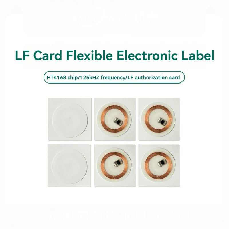 ภาพรวมผลิตภัณฑ์หลายชิ้นของฉลาก RFID LF สั่งทำสำหรับทรัพย์สินและข้อมูลรับรอง โดยแสดงโครงสร้างเสาอากาศ โดยจัดเรียงให้เห็นรายละเอียดและเปรียบเทียบได้ชัดเจน.