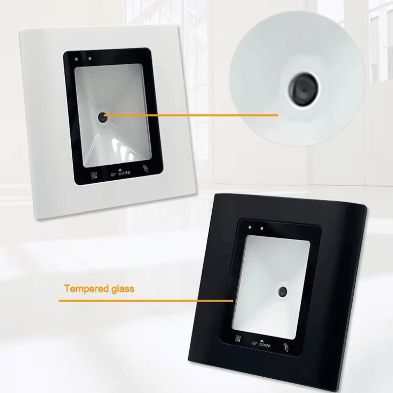 ภาพนี้เน้นการออกแบบขนาดพกในกระเป๋าสตางค์ของสแกนเนอร์ QR RFID ความเร็วสูงสำหรับจุดเข้าใช้ 1D 2D สำหรับการใช้งานด้านเครื่องอ่านเข้าออก คิวอาร์โค้ด.