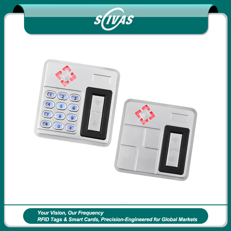 เครื่องอ่านแป้นรหัส RFID โลหะ IP65 สำหรับประตูและสำนักงาน