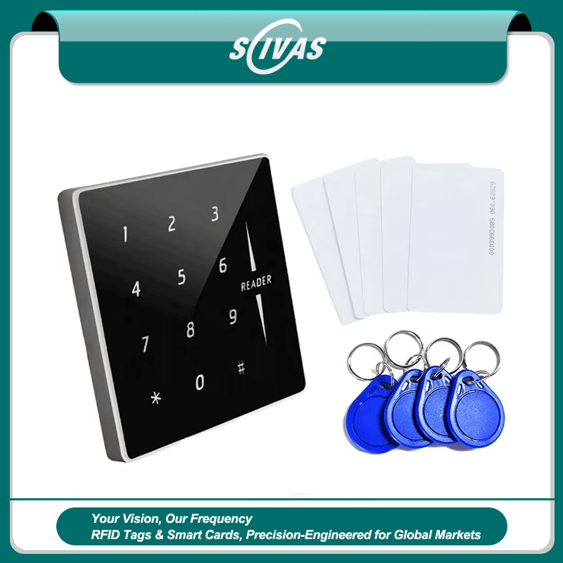 เครื่องอ่านประตูสำนักงาน RFID 125KHz แป้นกระจกจัดแสดงโดยเน้นการติดตั้งบริเวณทางเข้าประตูสำหรับโครงการเครื่องอ่านเข้าออกจอสัมผัส.