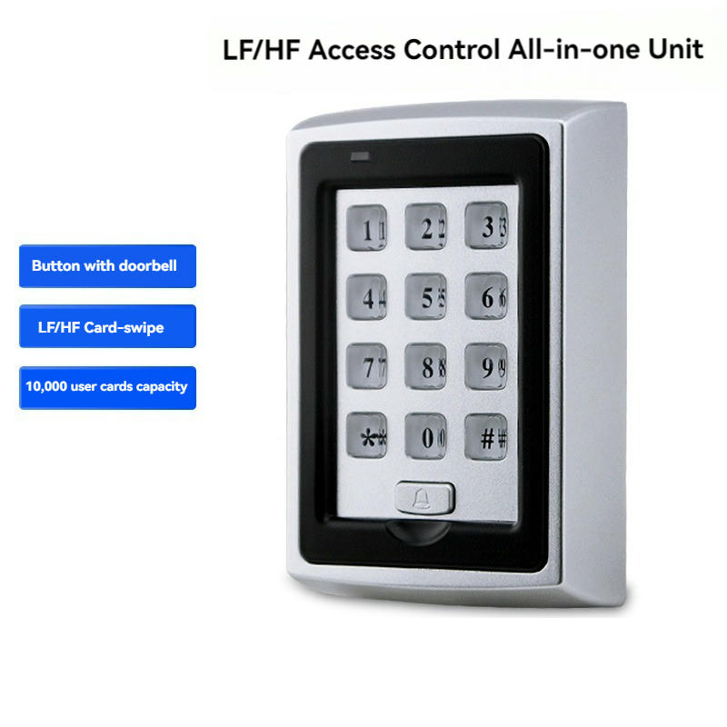มุมมองด้านหลังของคอนโทรลเลอร์แป้น RFID ความจุสูงสำหรับประตู KA-204-M โดยแสดงคุณสมบัติด้านความปลอดภัยและป้องกันการแกะย้าย ส่วนควบคุมสำหรับการใช้งาน และวิธีและตำแหน่งการติดตั้ง เพื่อให้เห็นส่วนประกอบด้านหลังอย่างชัดเจน เหมาะสำหรับการควบคุมการเข้าออก.