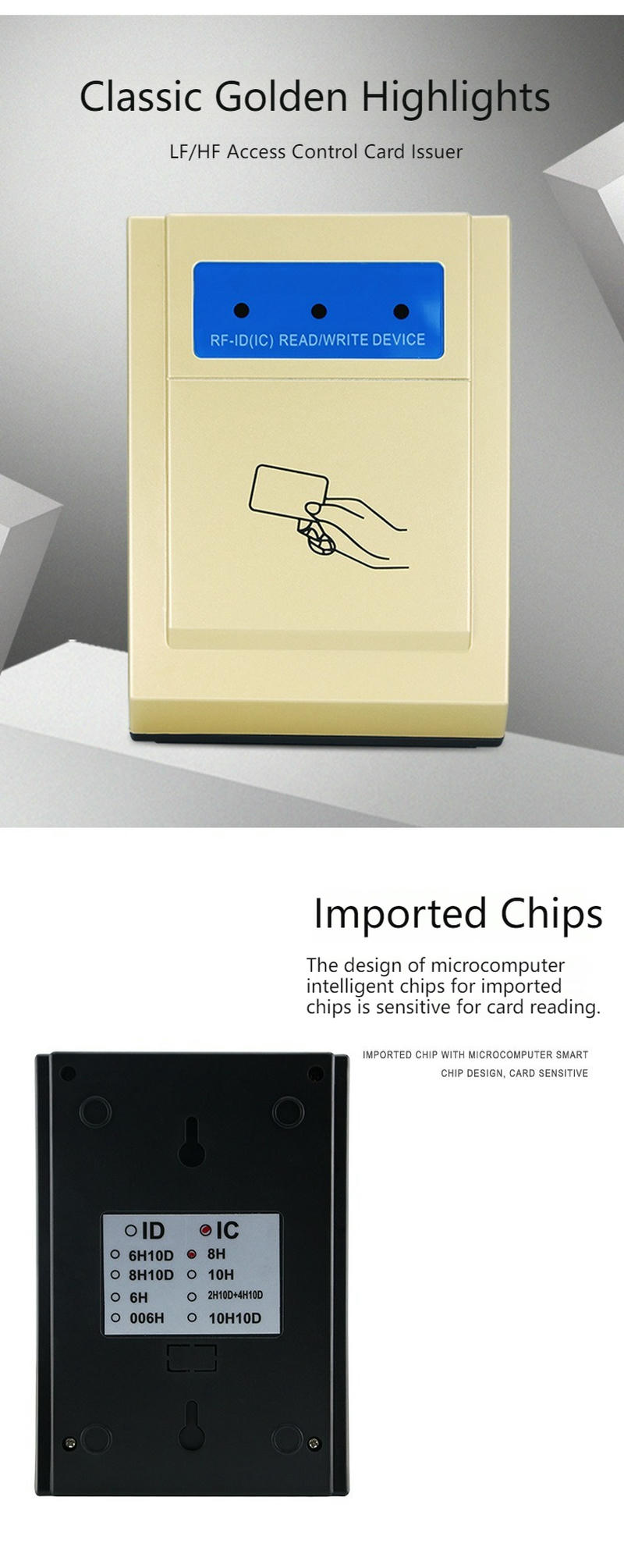 แบบร่างขนาดทางเทคนิคของเครื่องอ่าน RFID ka-09mf แสดงขนาดที่แม่นยำหนึ่งร้อยสี่สิบ คูณ หนึ่งร้อยสิบ มิลลิเมตร