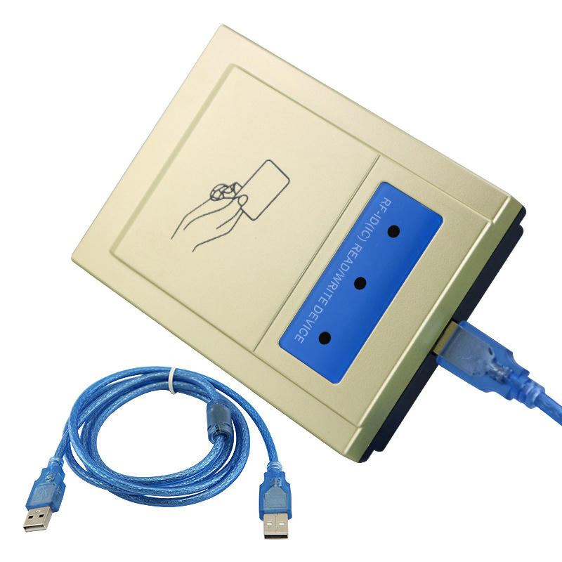 มุมมองด้านหลังของเครื่องอ่าน USB ขายส่งสำหรับลงทะเบียนบัตรเข้าออก ka-09mf RFID โดยแสดงโครงสร้างที่แข็งแรงทนทาน เพื่อให้เห็นส่วนประกอบด้านหลังอย่างชัดเจน.